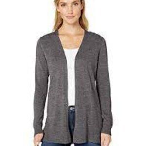 Women's Basic Grey open front Cardigan Casual Size Medium Lightweight